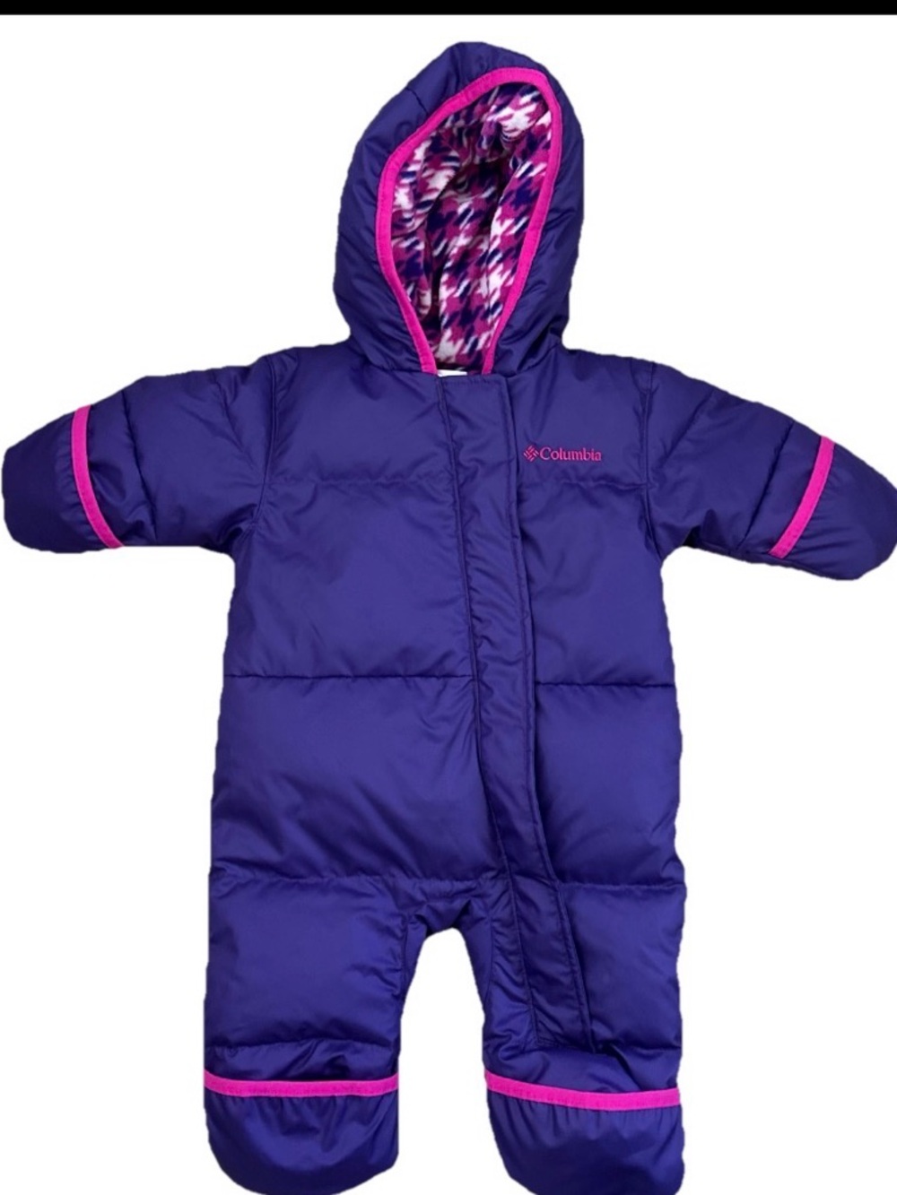Columbia Snuggly Bunny Down Bunting Snowsuit 3-6M Purple NWOT